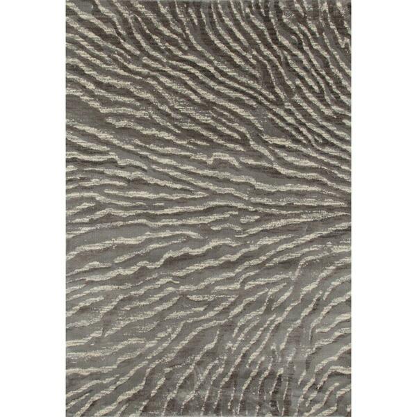 Art Carpet 5 X 8 Ft. Troy Collection Ripple Woven Area Rug, Gray 25955
